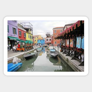 Burano is the island of lace and canals Sticker